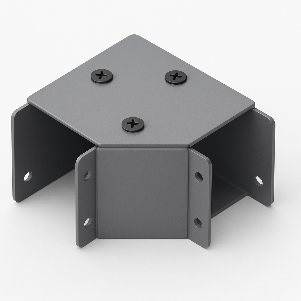 150mmx50mm 90° Bend Steel Trunking Galvanised